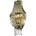 Metropolitan Antique Bronze Clear Crystal 1 Light Wall Sconce - Wall Sconces