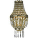 Metropolitan Antique Bronze Clear Crystal 1 Light Wall Sconce - Wall Sconces