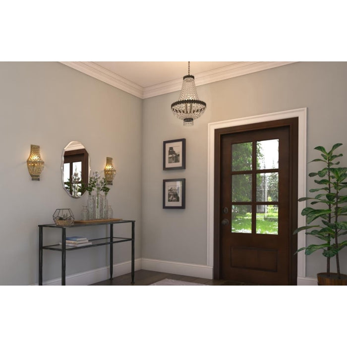 Metropolitan Antique Bronze Clear Crystal 1 Light Wall Sconce - Wall Sconces