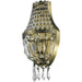 Metropolitan Antique Bronze Clear Crystal 1 Light Wall Sconce - Wall Sconces