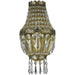Metropolitan Antique Bronze Clear Crystal 1 Light Wall Sconce - Wall Sconces