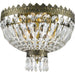 Metropolitan Antique Bronze Clear Crystal 3 Light Flushmount - Flushmounts
