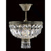 Metropolitan Antique Bronze Clear Crystal 3 Light Semi-Flushmount - Semi-Flushmounts