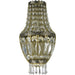 Metropolitan Antique Bronze Clear Crystal 3 Light Wall Sconce - Wall Sconces