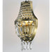 Metropolitan Antique Bronze Clear Crystal 3 Light Wall Sconce - Wall Sconces