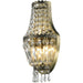 Metropolitan Antique Bronze Clear Crystal 3 Light Wall Sconce - Wall Sconces