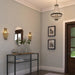 Metropolitan Antique Bronze Clear Crystal 3 Light Wall Sconce - Wall Sconces