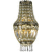 Metropolitan Antique Bronze Clear Crystal 3 Light Wall Sconce - Wall Sconces
