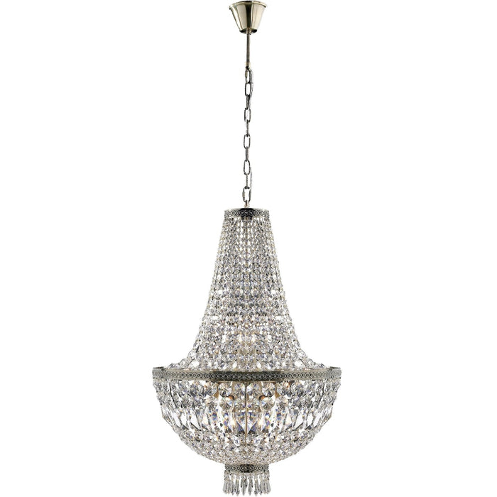 Metropolitan Antique Bronze Clear Crystal 8 Light Chandelier - Chandeliers