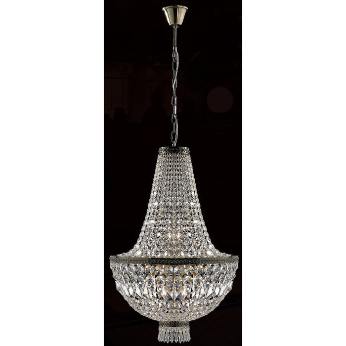 Metropolitan Antique Bronze Clear Crystal 8 Light Chandelier - Chandeliers