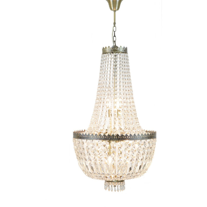 Metropolitan Antique Bronze Clear Crystal 8 Light Chandelier - Chandeliers