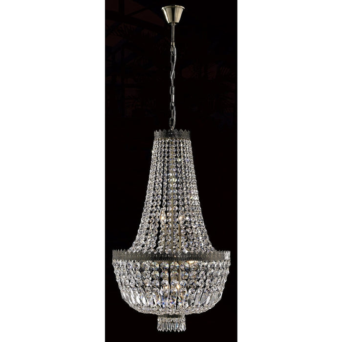 Metropolitan Antique Bronze Clear Crystal 8 Light Chandelier - Chandeliers