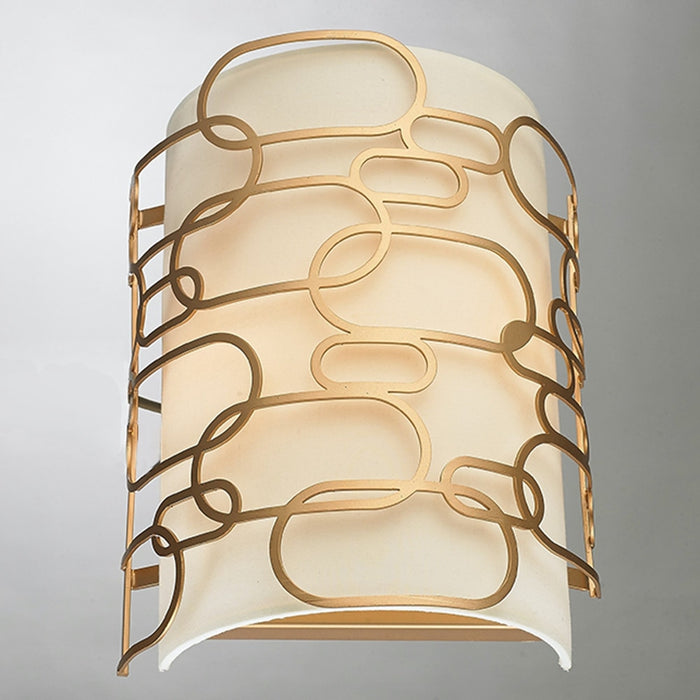 Montauk Matte Gold 2 Light Wall Sconce - Wall Sconces