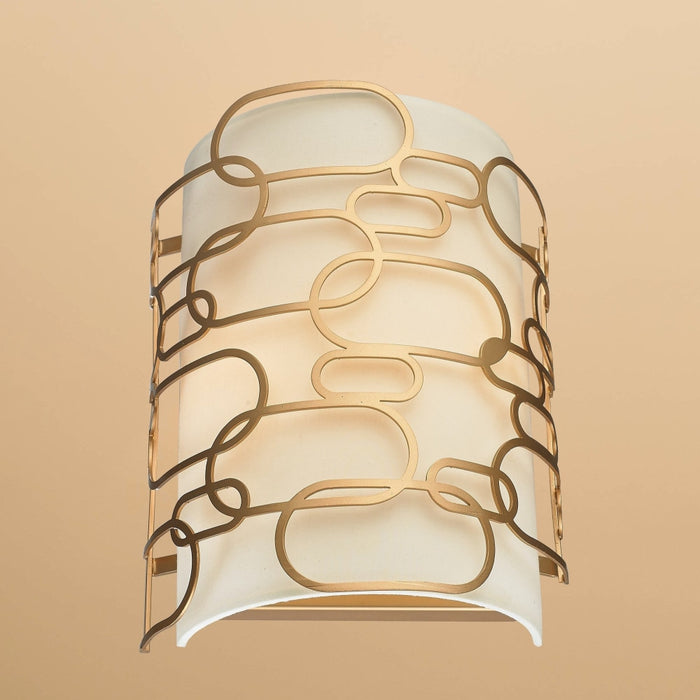 Montauk Matte Gold 2 Light Wall Sconce - Wall Sconces