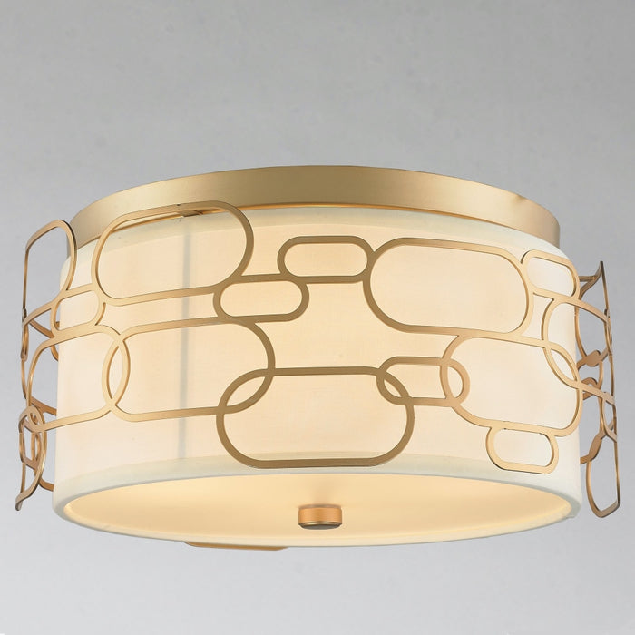 Montauk Matte Gold 4 Light Flushmount - Flushmounts