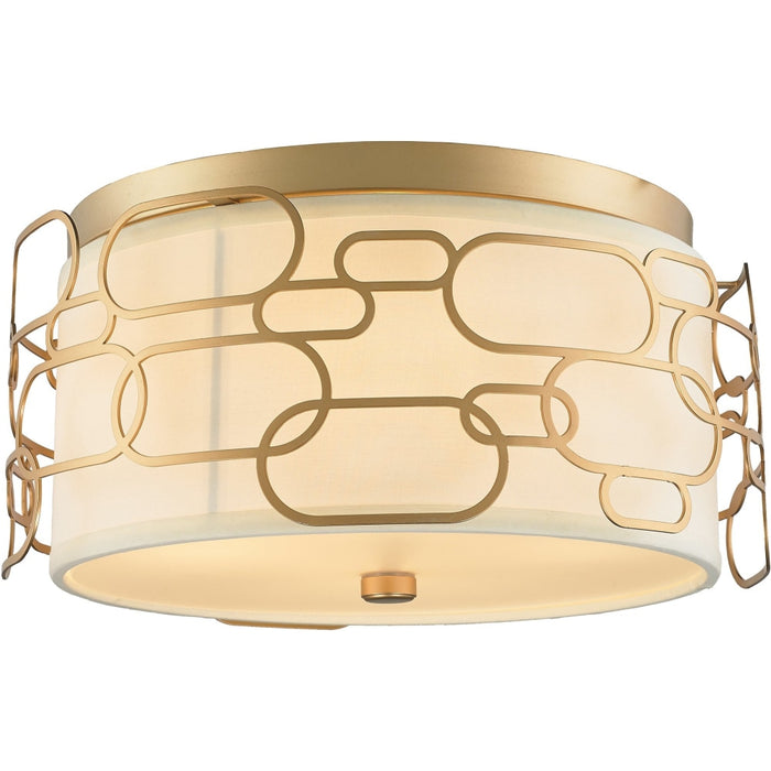 Montauk Matte Gold 4 Light Flushmount - Flushmounts