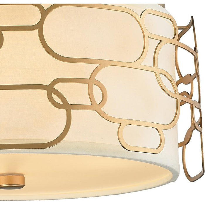 Montauk Matte Gold 4 Light Flushmount - Flushmounts
