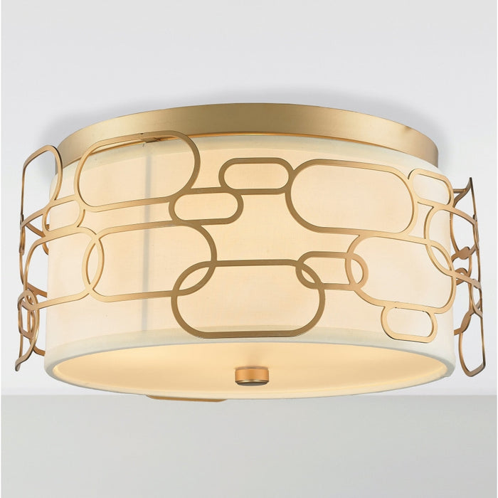 Montauk Matte Gold 4 Light Flushmount - Flushmounts