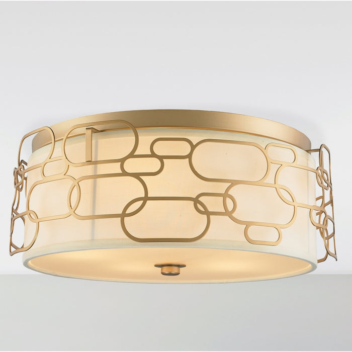 Montauk Matte Gold 5 Light Flushmount - Flushmounts