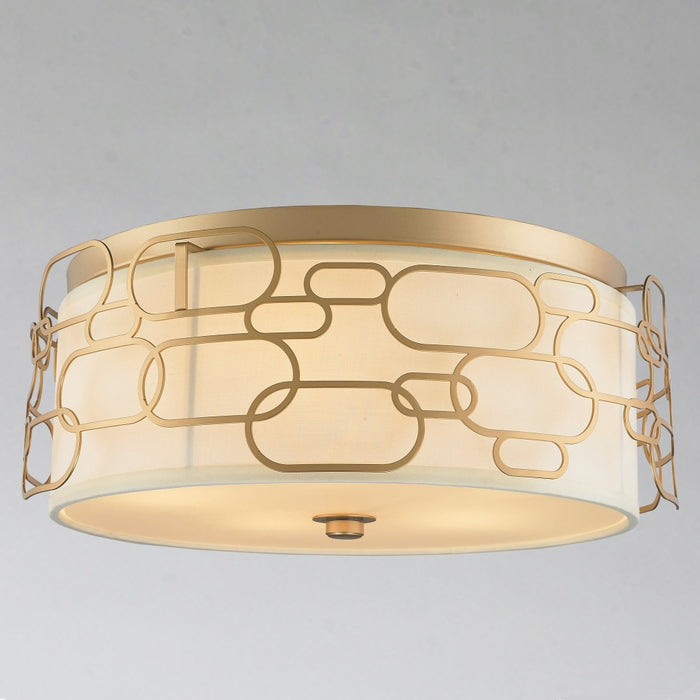 Montauk Matte Gold 5 Light Flushmount - Flushmounts