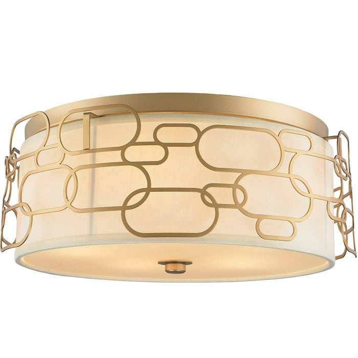 Montauk Matte Gold 5 Light Flushmount - Flushmounts