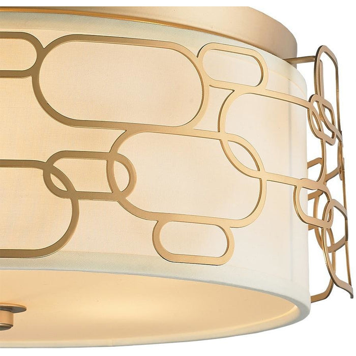 Montauk Matte Gold 5 Light Flushmount - Flushmounts