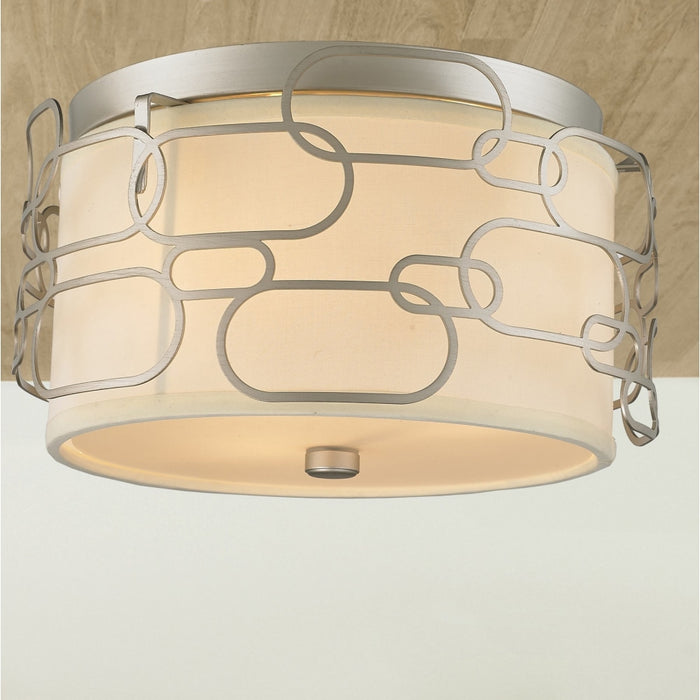 Montauk Matte Nickel 3 Light Flushmount - Flushmounts