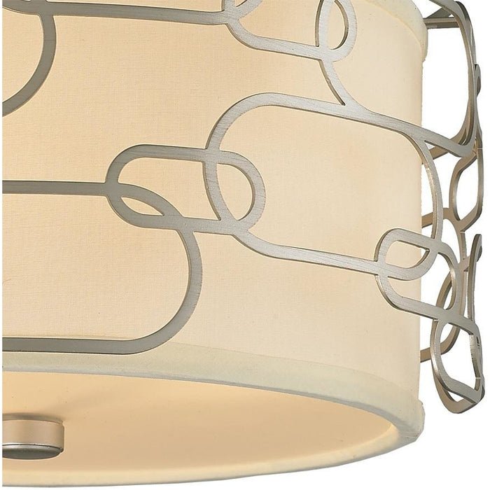 Montauk Matte Nickel 3 Light Flushmount - Flushmounts