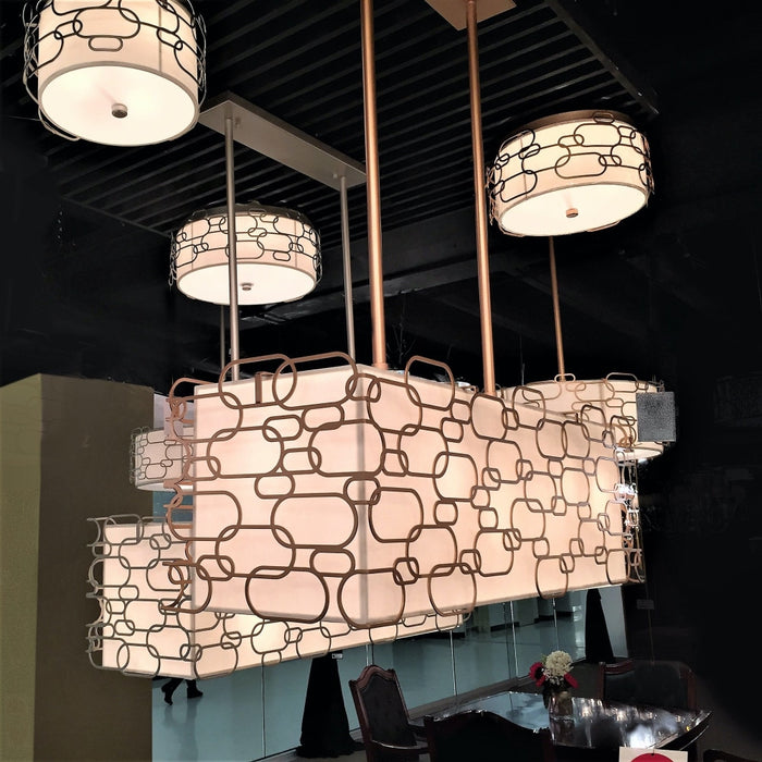 Montauk Matte Nickel 8 Light Pendant - Pendants