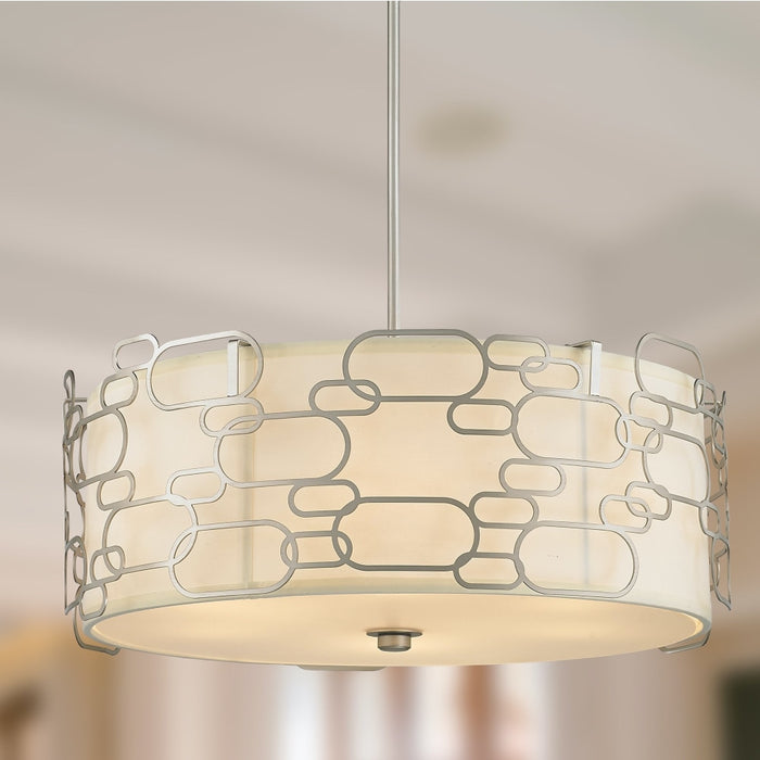 Montauk Matte Nickel 9 Light Pendant - Pendants