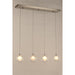 Moulin Matte Nickel Clear Frost Glass 4 Light Halogen Pendant - Pendants