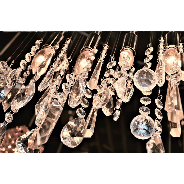 Nadia Polished Chrome Clear Crystal 10 Light Pendant - Pendants