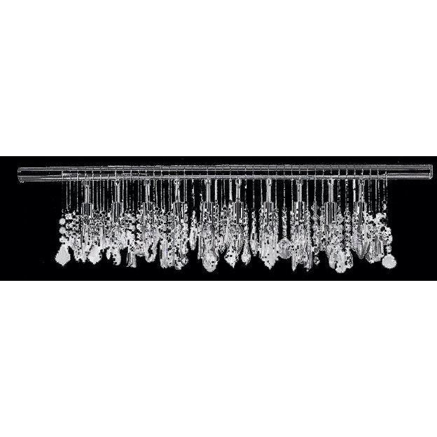 Nadia Polished Chrome Clear Crystal 10 Light Wall Sconce - Wall Sconces