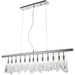 Nadia Polished Chrome Clear Crystal 13 Light Pendant - Pendants
