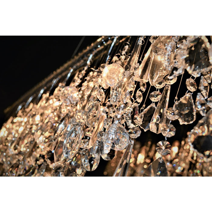 Nadia Polished Chrome Clear Crystal 13 Light Pendant - Pendants
