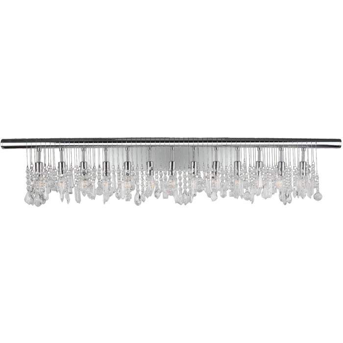 Nadia Polished Chrome Clear Crystal 13 Light Wall Sconce - Wall Sconces