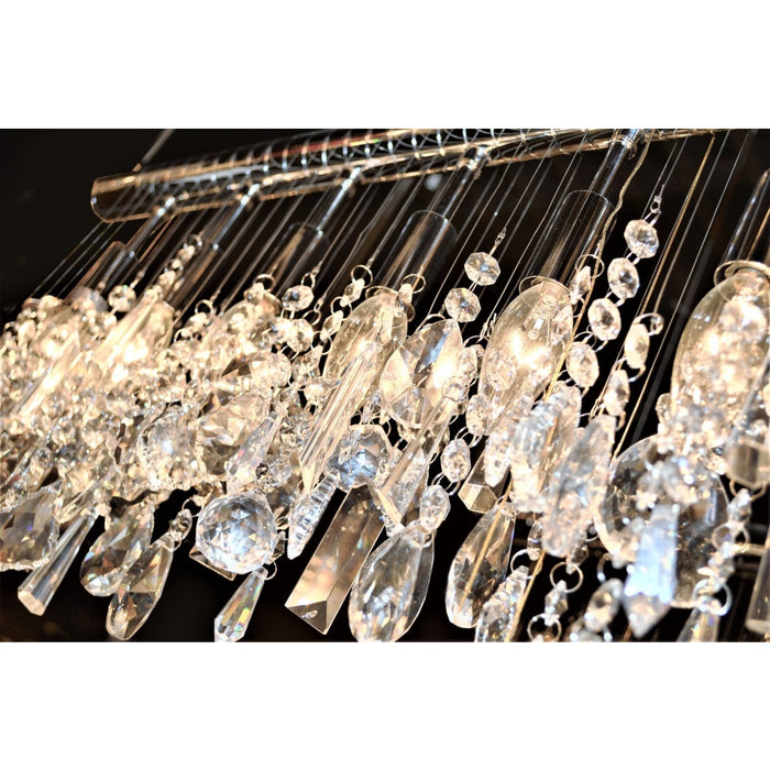 Nadia Polished Chrome Clear Crystal 13 Light Wall Sconce - Wall Sconces