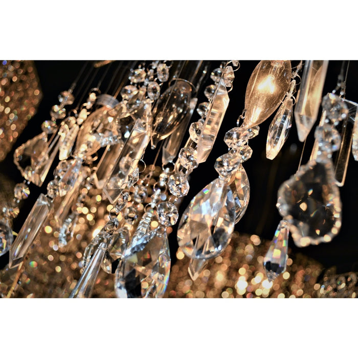 Nadia Polished Chrome Clear Crystal 3 Light Pendant - Pendants