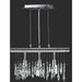 Nadia Polished Chrome Clear Crystal 3 Light Pendant - Pendants