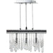 Nadia Polished Chrome Clear Crystal 3 Light Pendant - Pendants