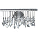 Nadia Polished Chrome Clear Crystal 3 Light Wall Sconce - Wall Sconces