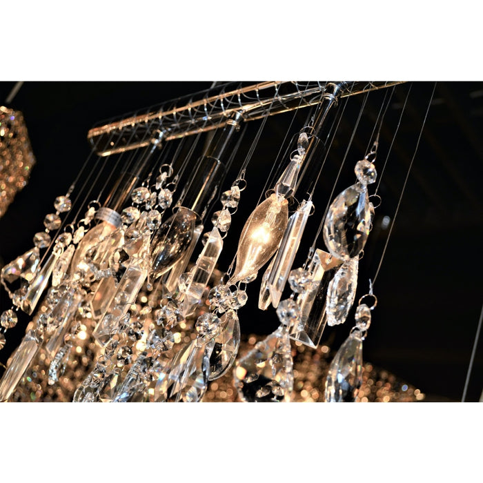 Nadia Polished Chrome Clear Crystal 3 Light Wall Sconce - Wall Sconces