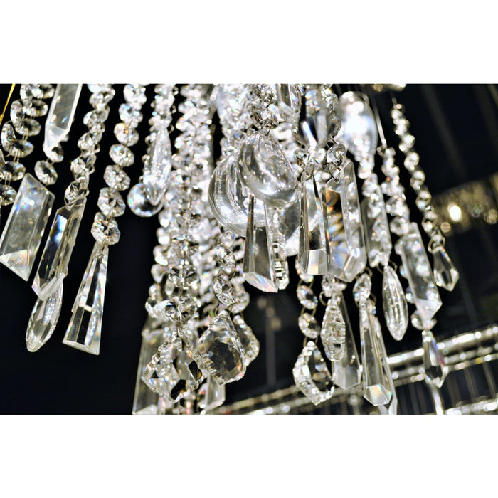 Nadia Polished Chrome Clear Crystal 5 Light Pendant - Pendants