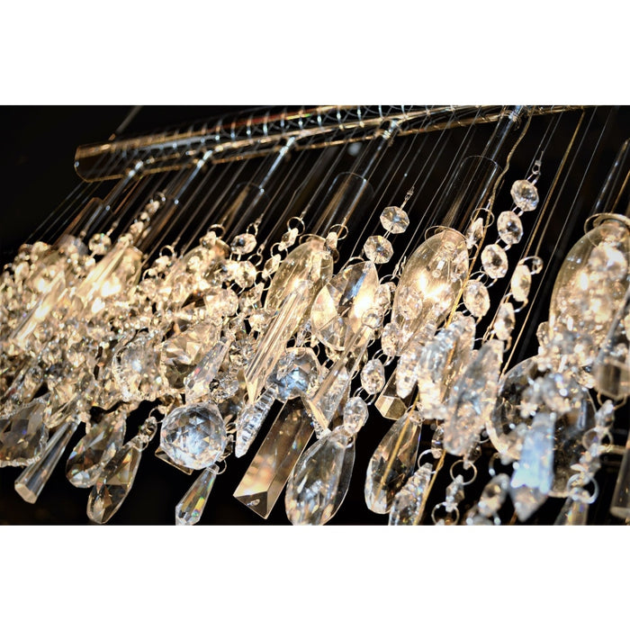 Nadia Polished Chrome Clear Crystal 6 Light Pendant - Pendants