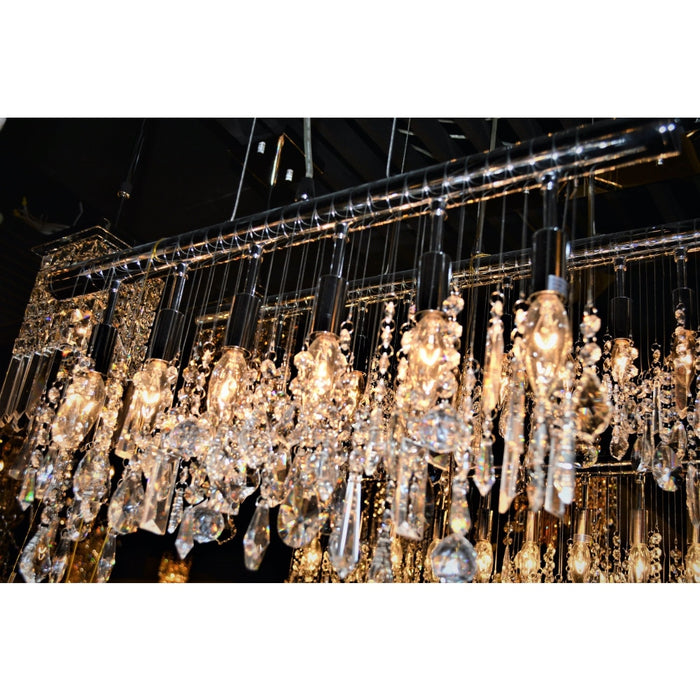 Nadia Polished Chrome Clear Crystal 6 Light Pendant - Pendants