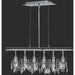 Nadia Polished Chrome Clear Crystal 6 Light Pendant - Pendants