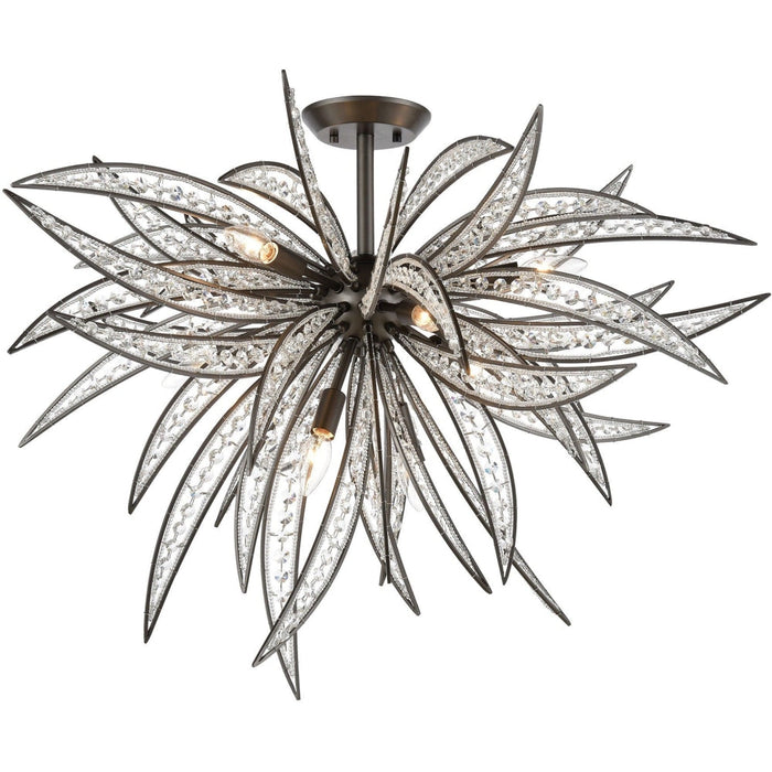 Naples Dark Graphite Semi Flush Mount - Semi-Flushmounts