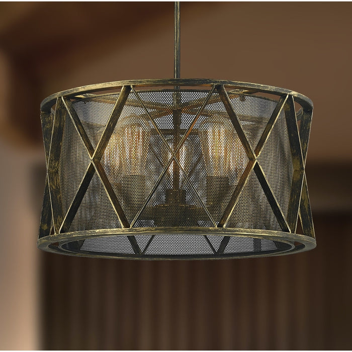 Nautilus Antique Bronze 5 Light Pendant - Pendants