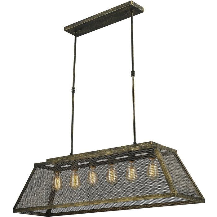 Nautilus Antique Bronze 6 Light Pendant - Pendants