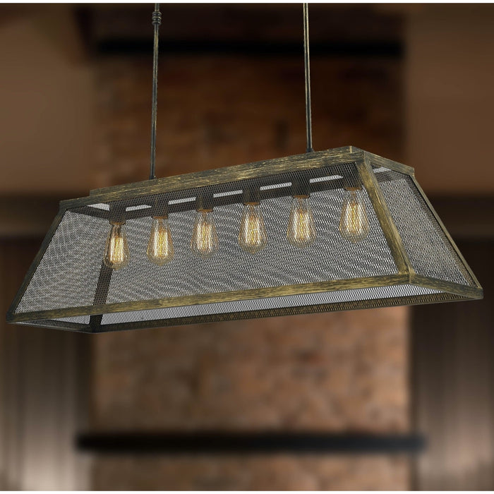 Nautilus Antique Bronze 6 Light Pendant - Pendants